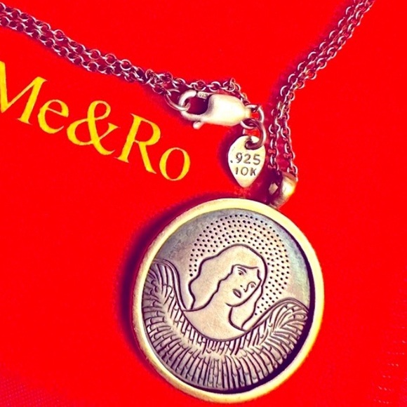 WOW POSHMARK - Authentic Me & Ro 10K Gold & Sterling Angel Charm Necklace - Picture 5 of 15